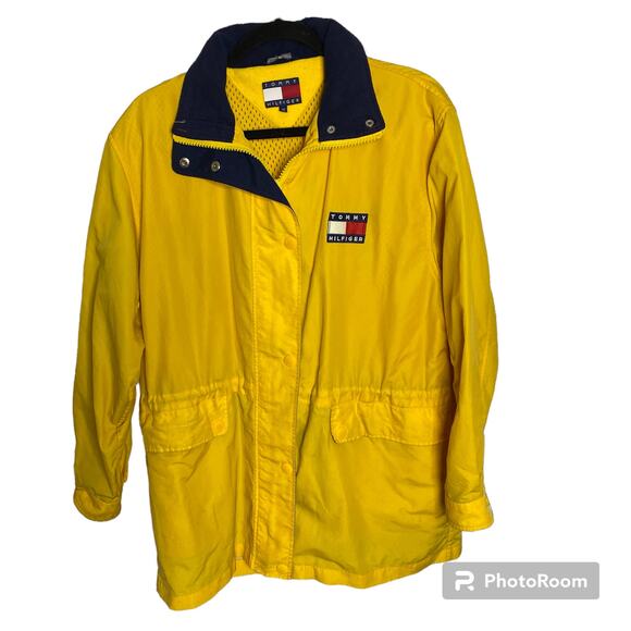 Tommy Hilfiger Snap Button Front Jacket Yellow Men's Size Medium - Picture 1 of 12